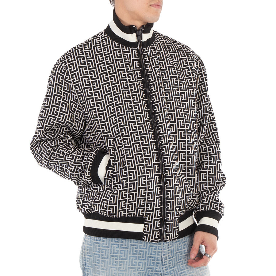 Balmain Monogram Jacquard Reversible Bomber - 5