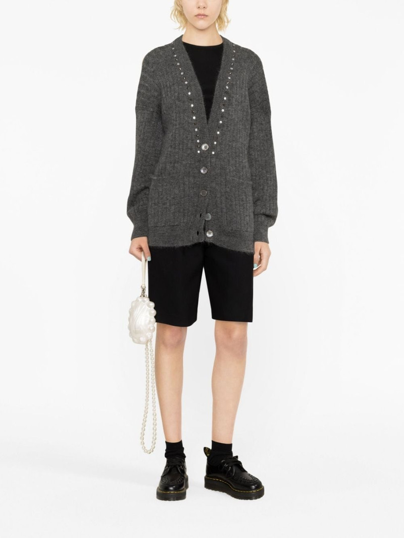 Alessandra Rich embellished wool-blend cardigan outlook