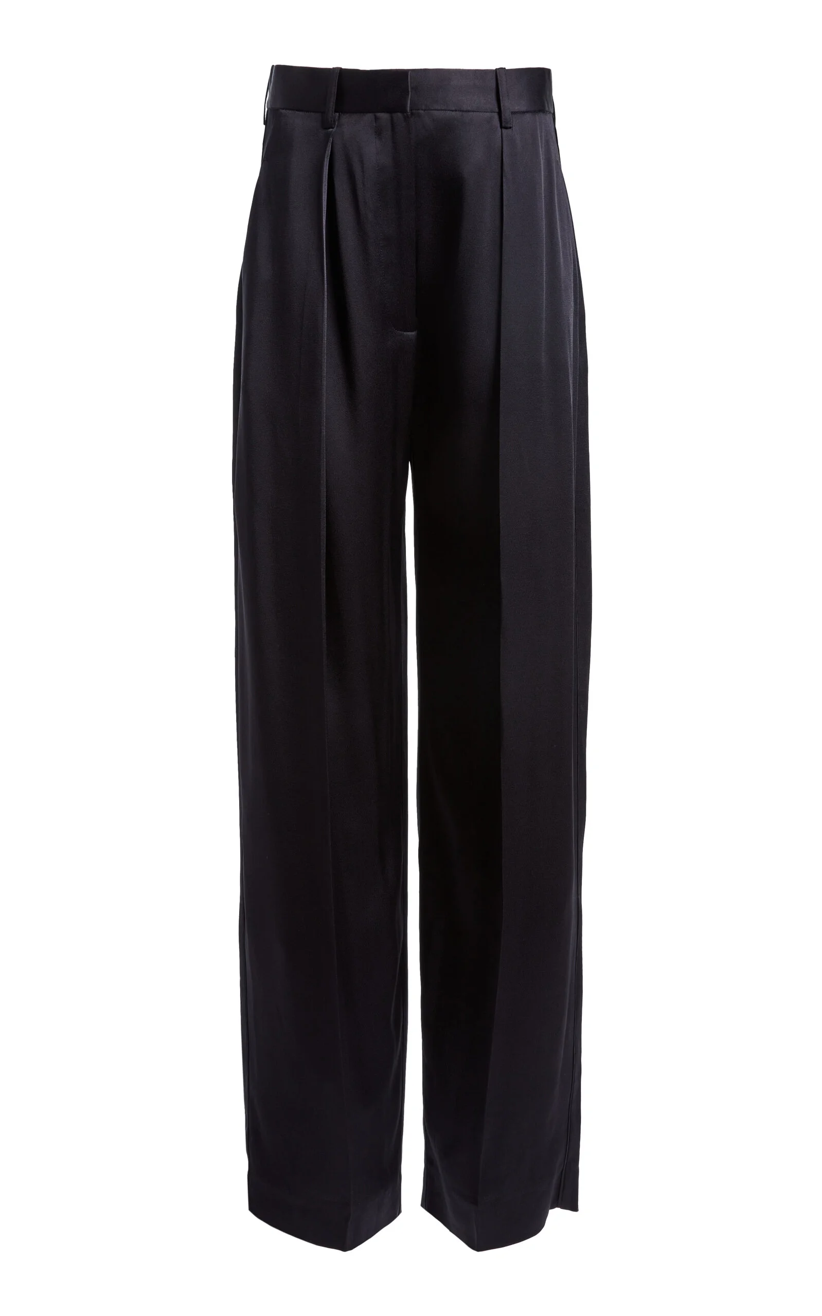 Cecilia Silk Pleated Trouser black - 1