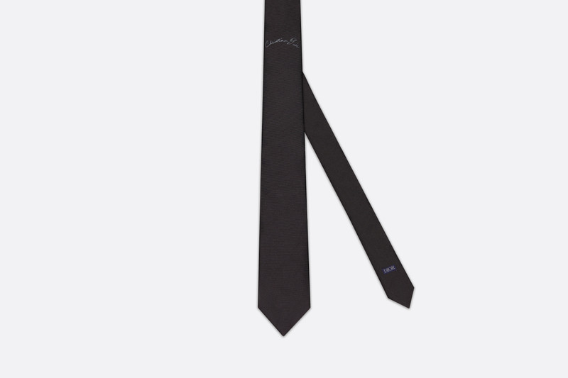 Tie with Handwritten Christian Dior Signature 1