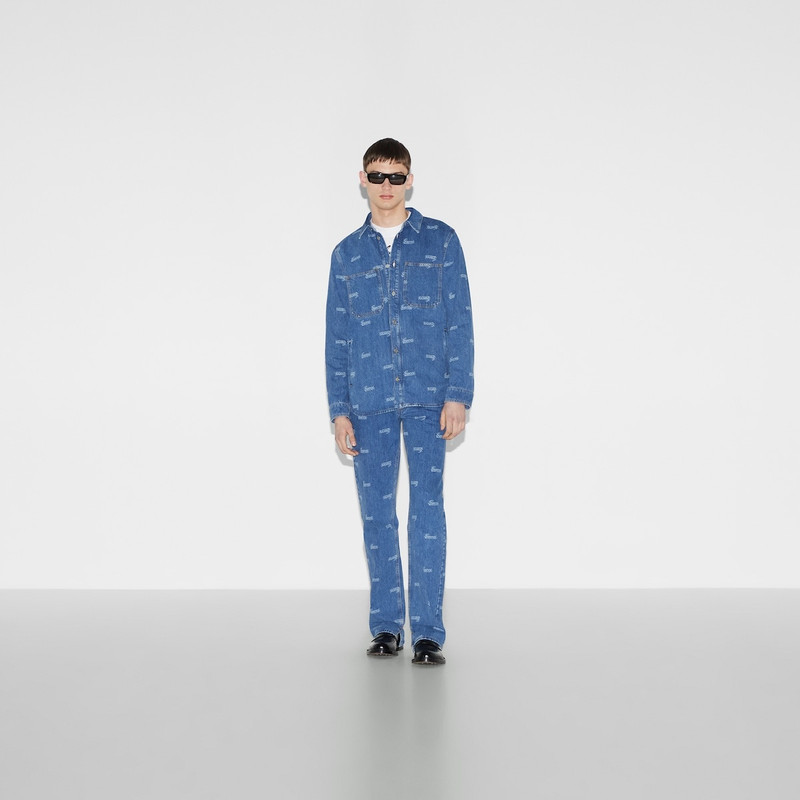 GUCCI Denim shirt with lasered Gucci detail outlook