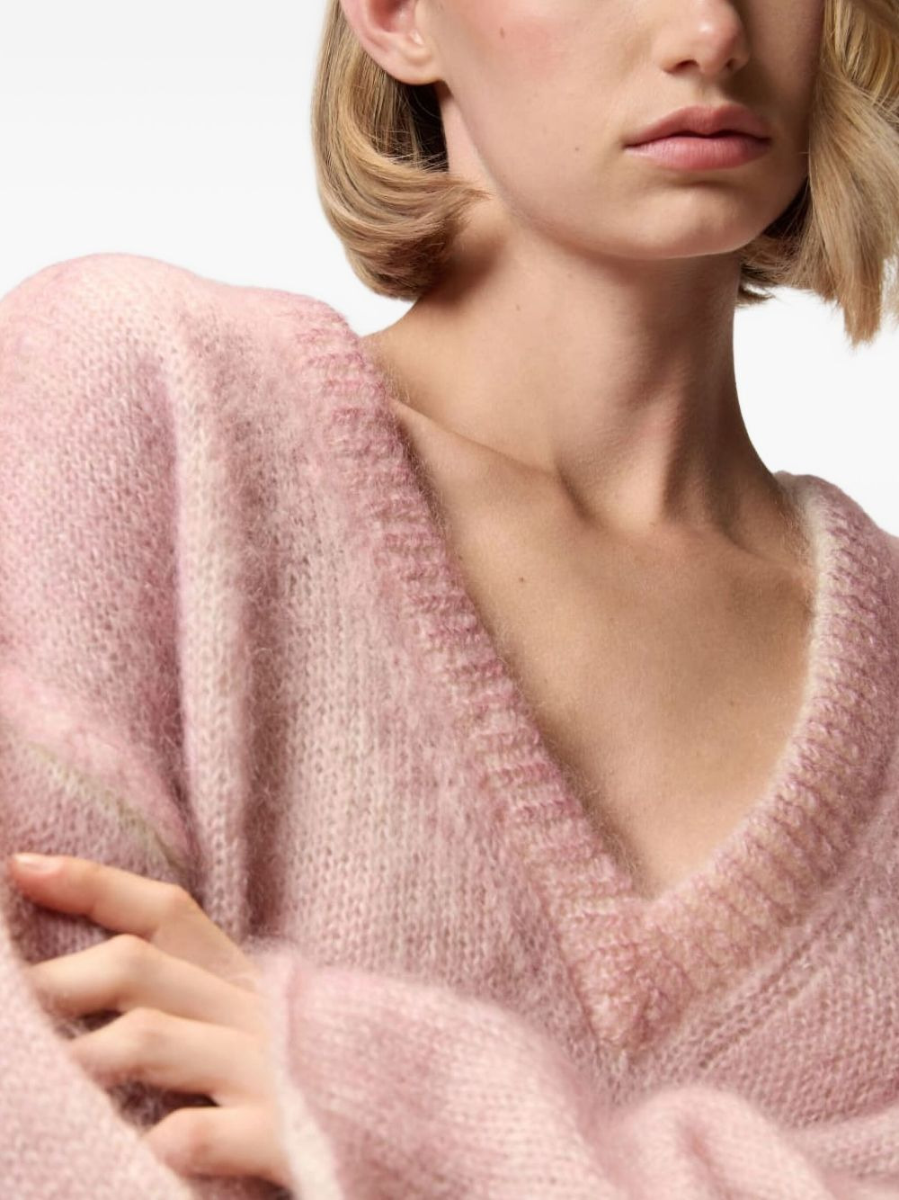 V-neck wool sweater - 4