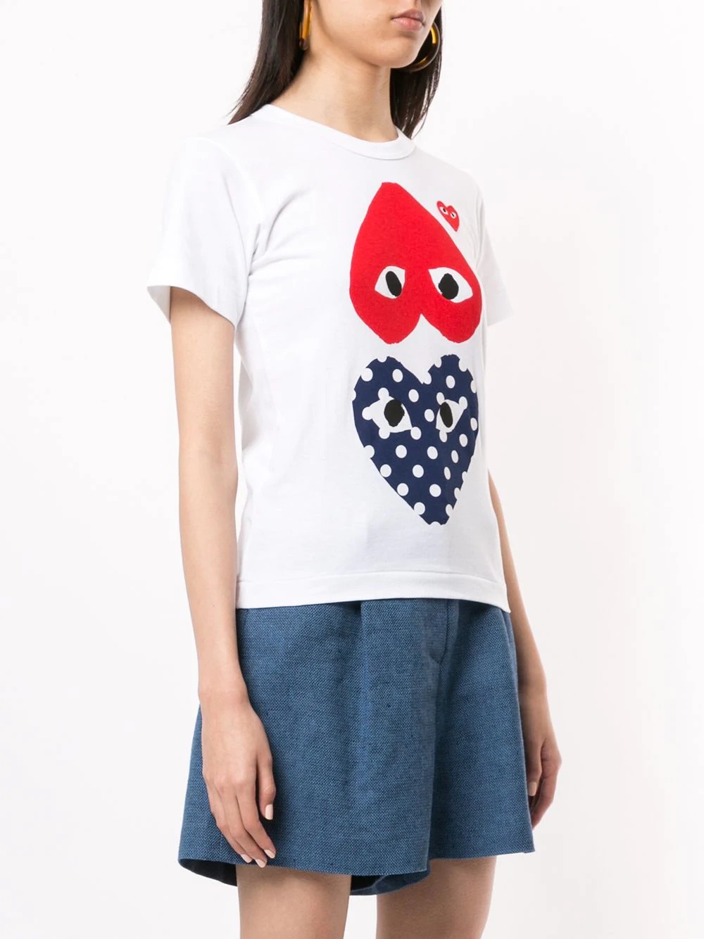 heart-print crew neck T-shirt - 3