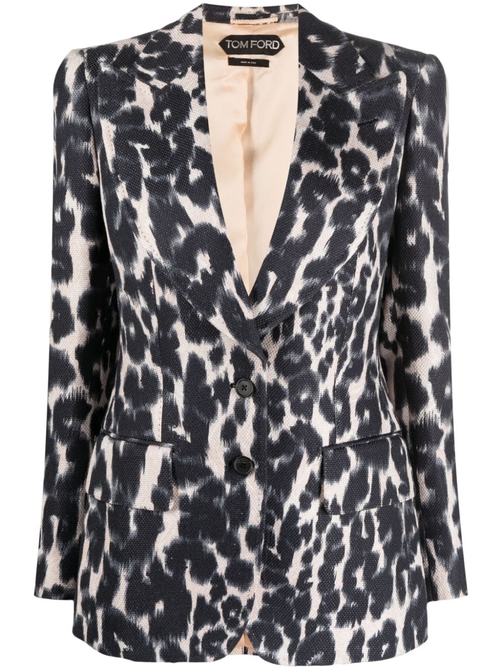 leopard-print blazer - 1