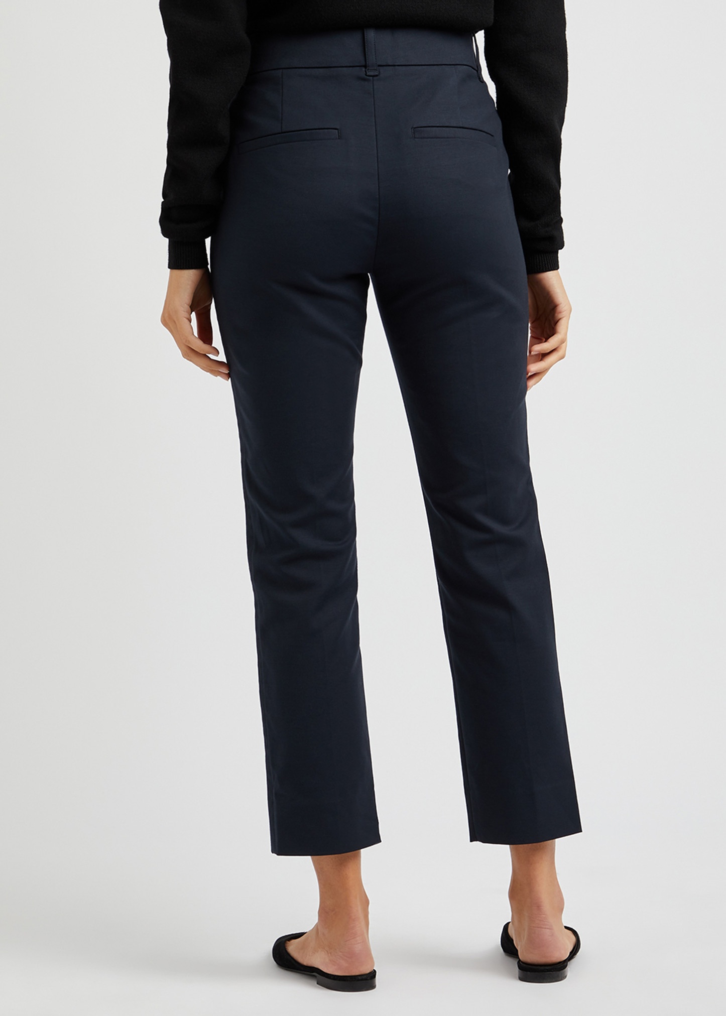 Tapered cotton-blend trousers - 3
