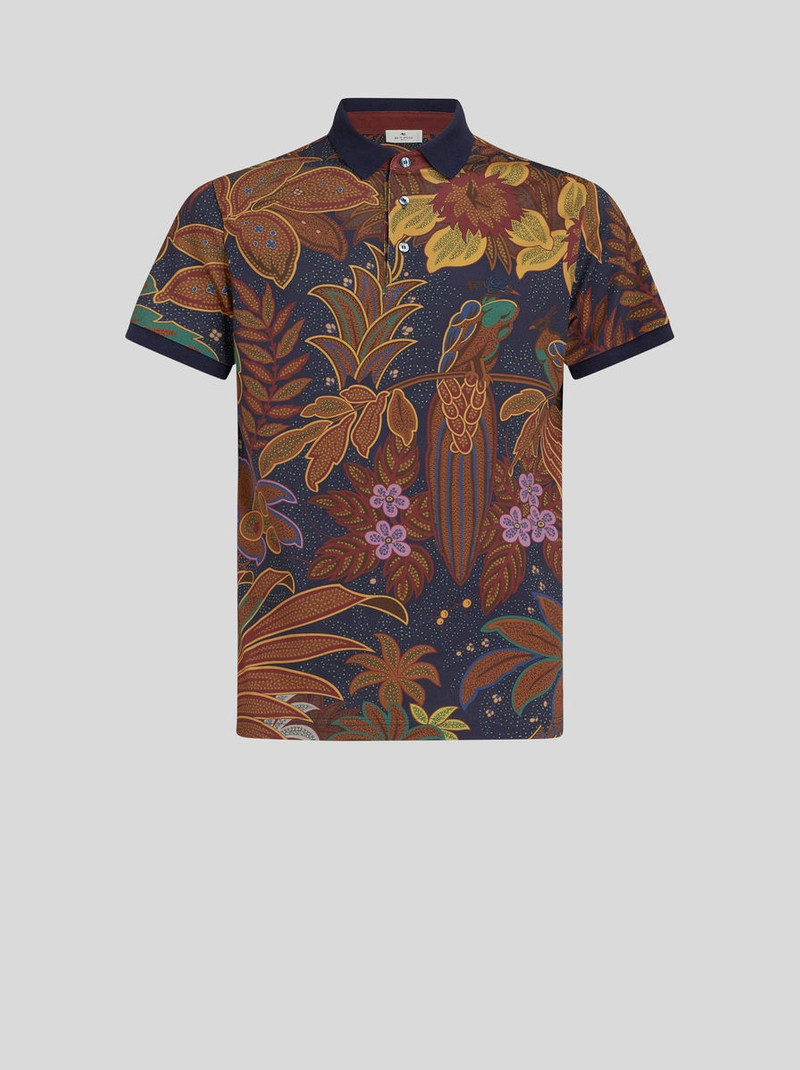 POLO SHIRT WITH PEACOCK PRINT 1