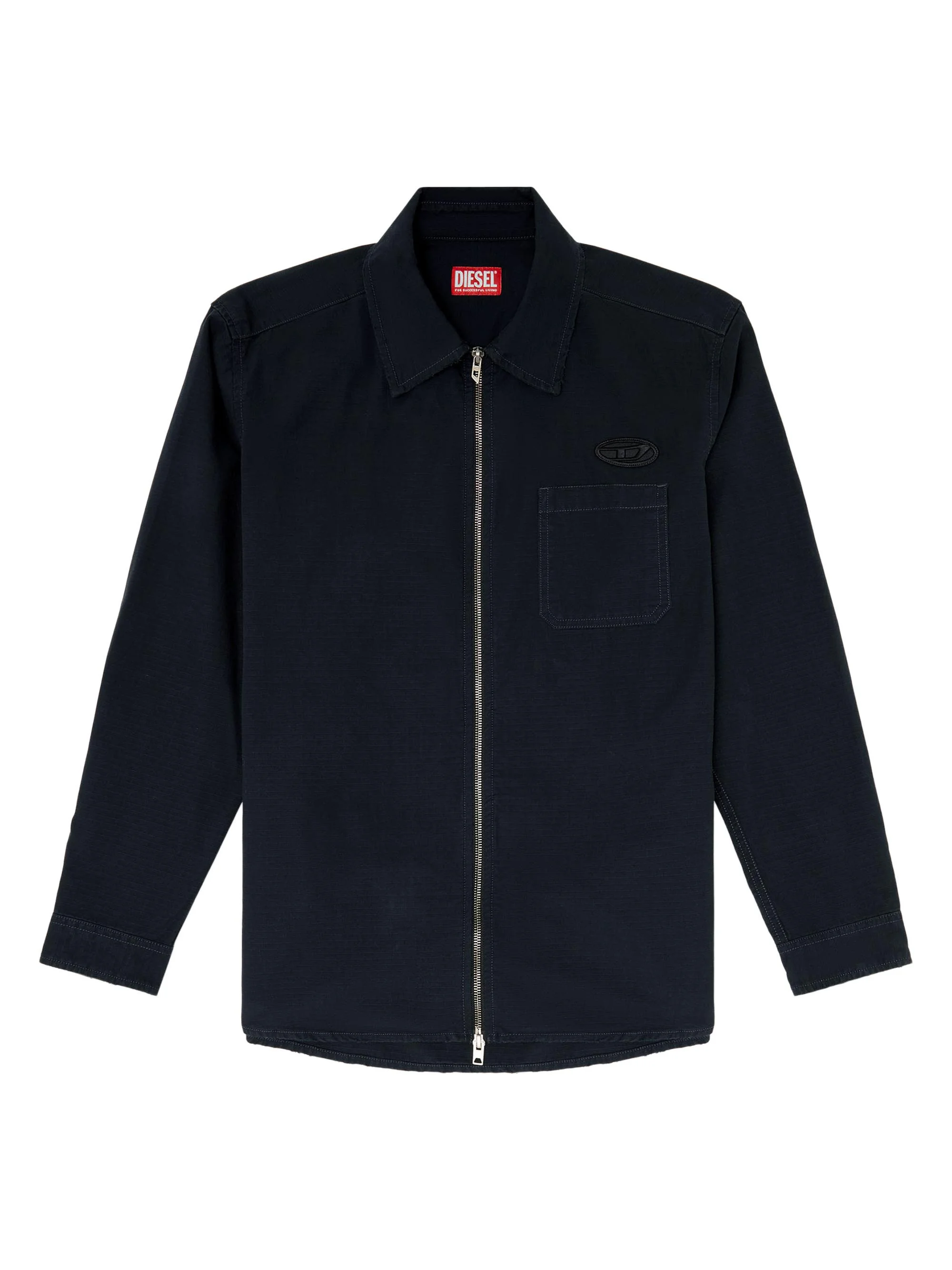 Men's Alias Logo Zip-Front Shirt Jacket - Black - 1