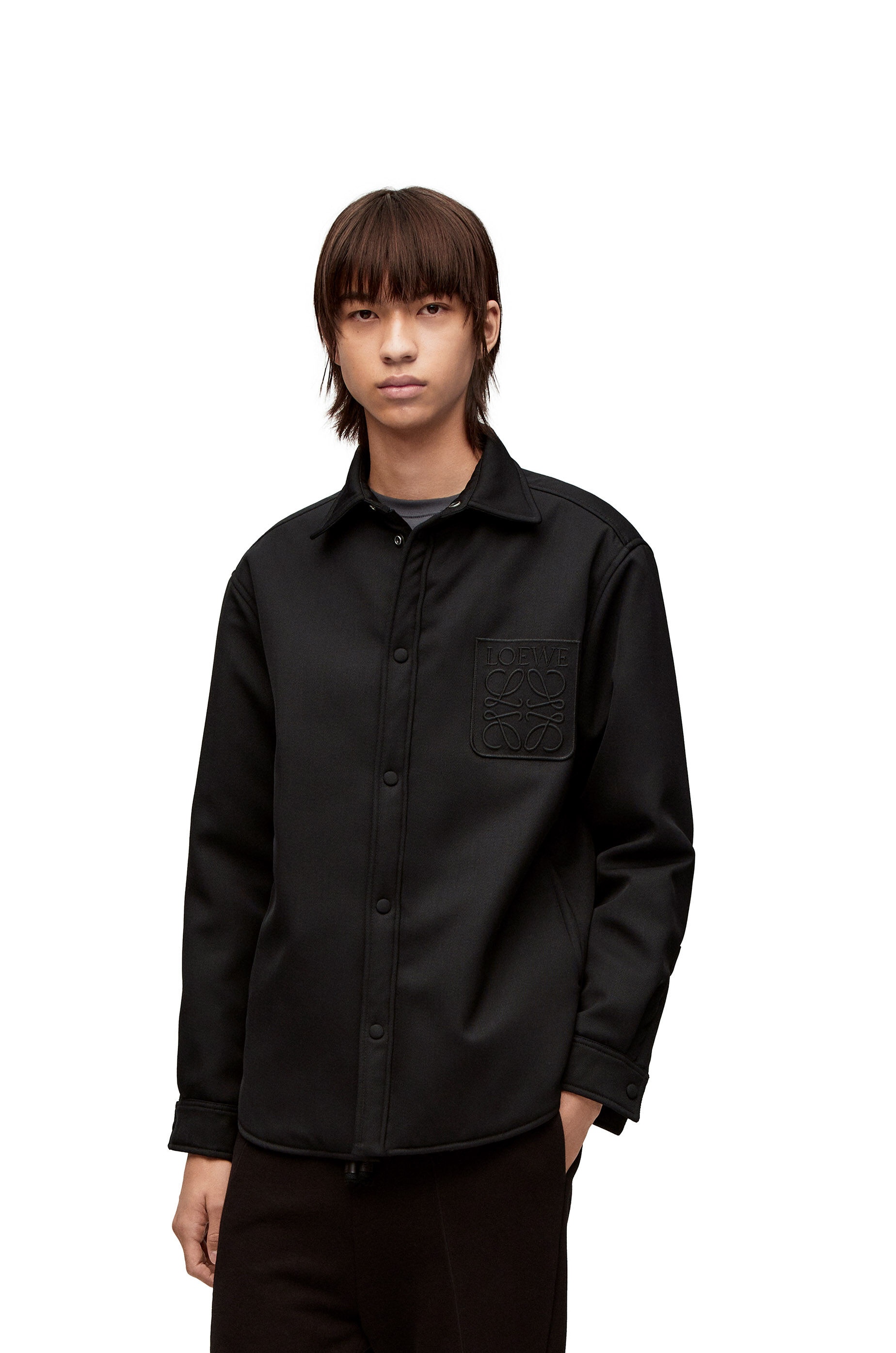 Padded overshirt in wool - 3