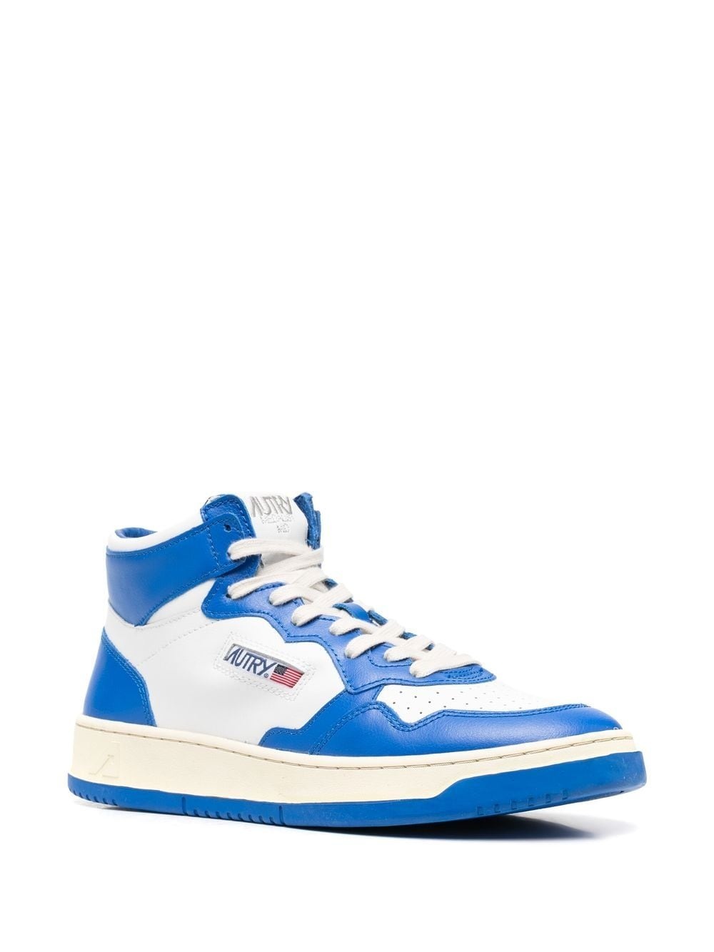 contrast-panelled hi-top sneakers - 2