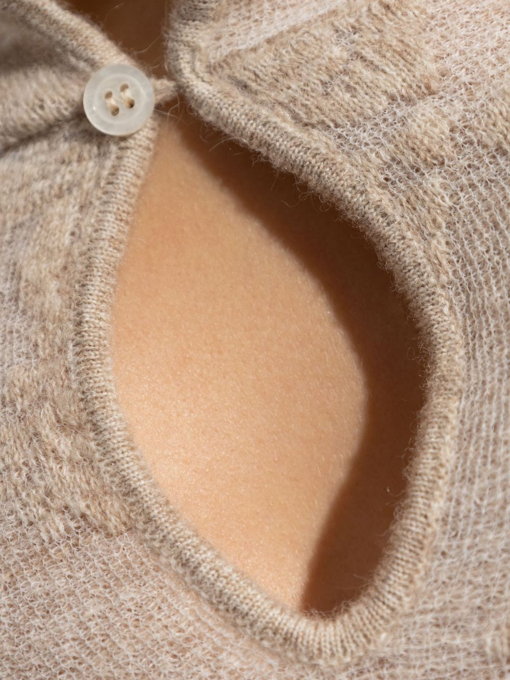 high-neck button sweater - 5