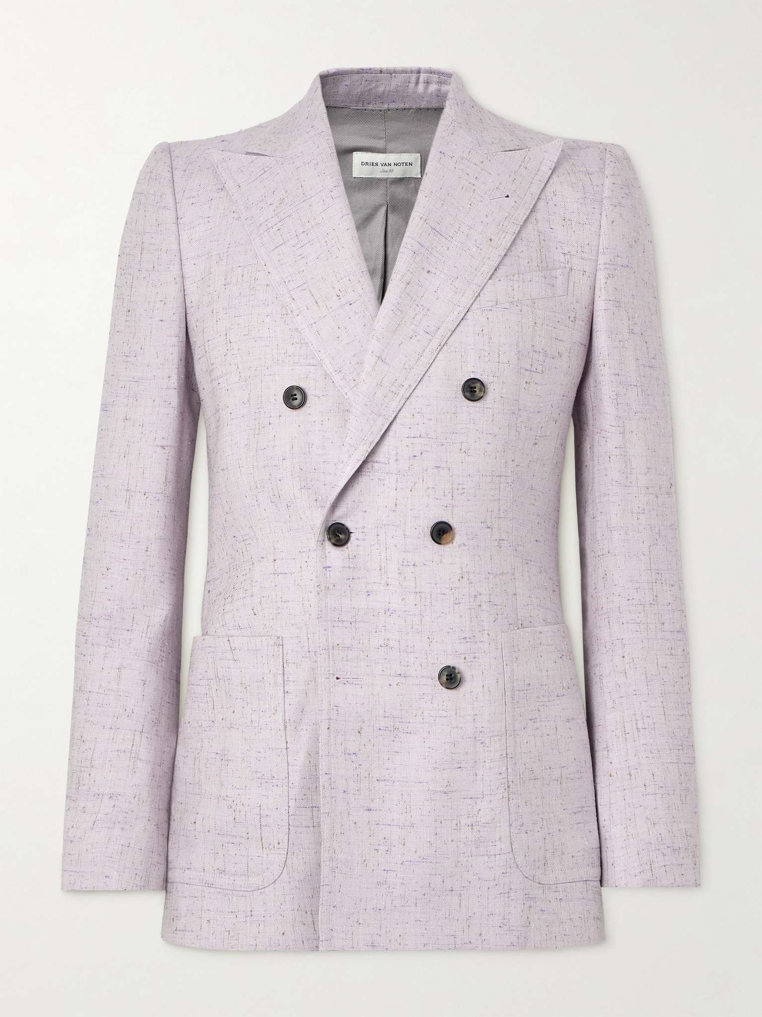 Bruce Slim-Fit Double-Breasted Tweed Suit Jacket - 1