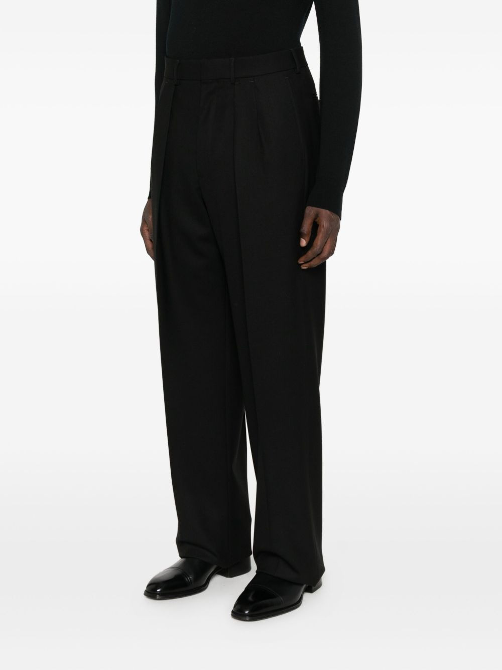 pleated-front trousers - 3
