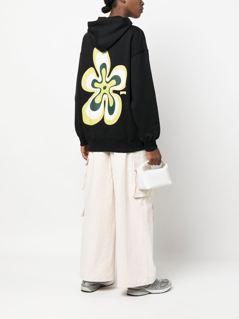 floral print cotton hoodie 3