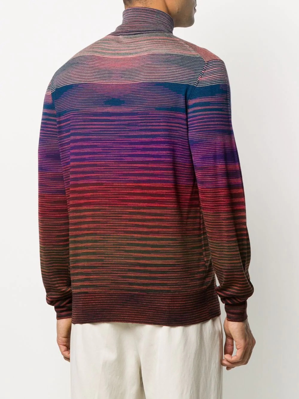 striped rib-trimmed jumper - 4