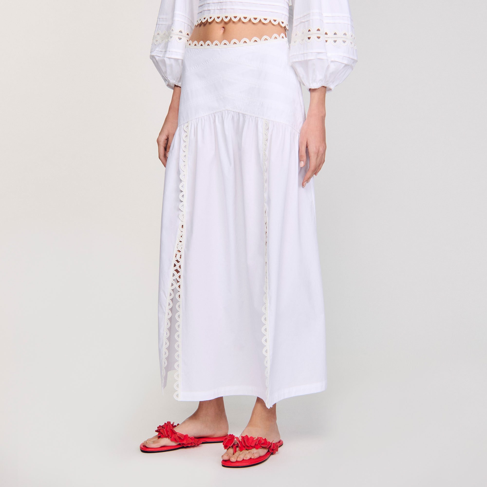 MAXI POPLIN SKIRT - 4