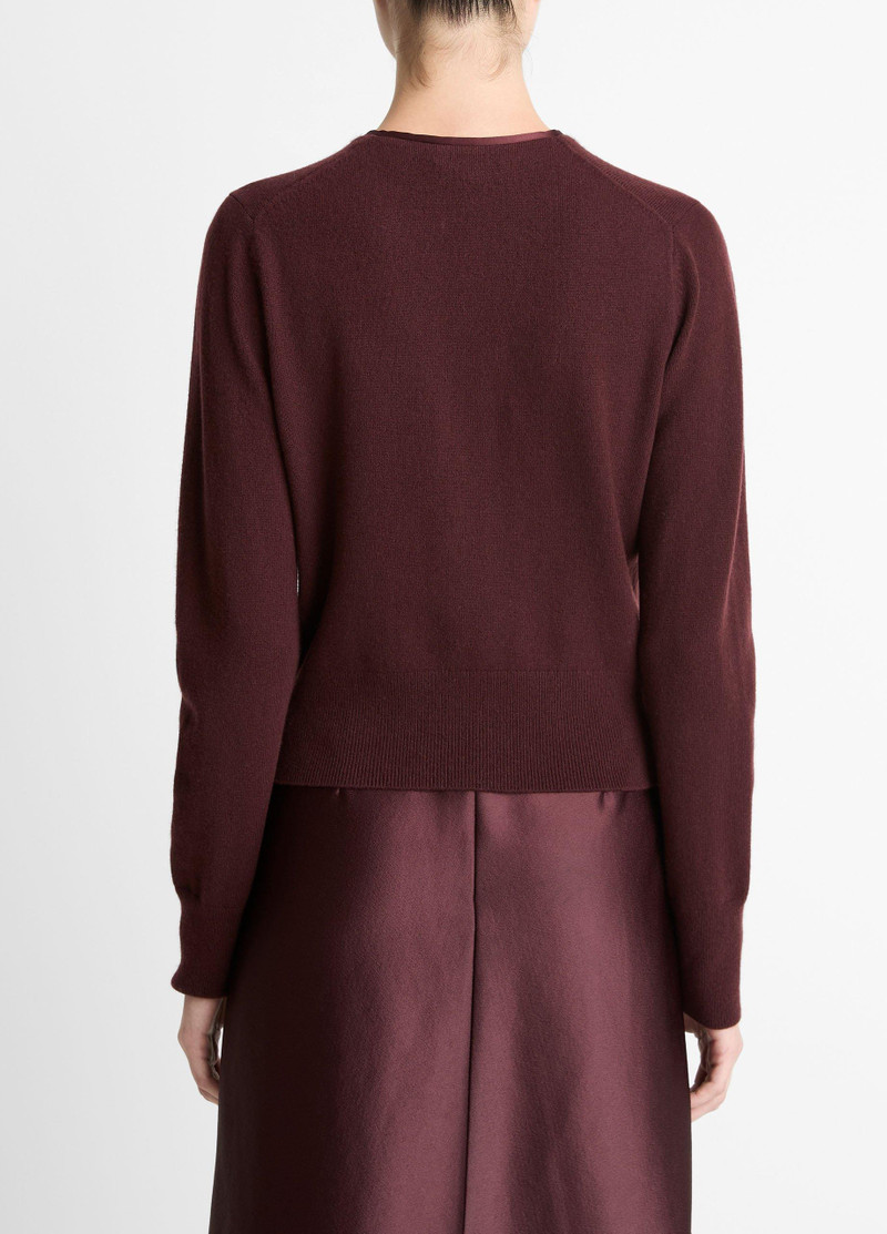 Vince Satin-Trim Wool & Cashmere-Blend Cardigan outlook