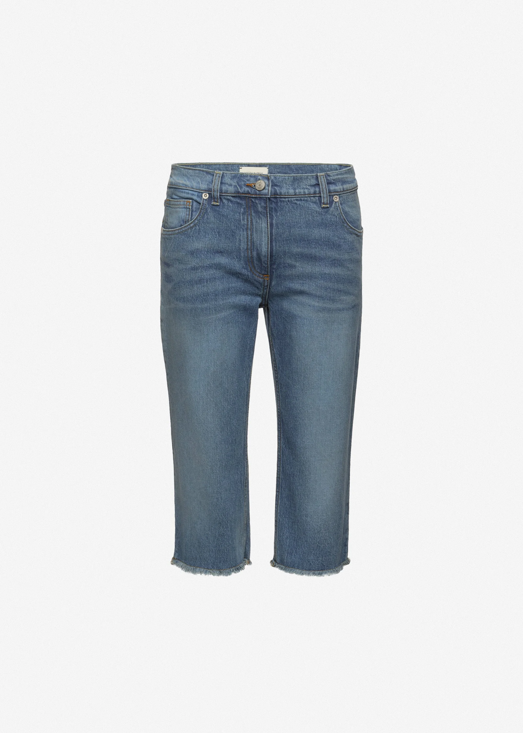 Denim low-rise capri jeans in blue - 1