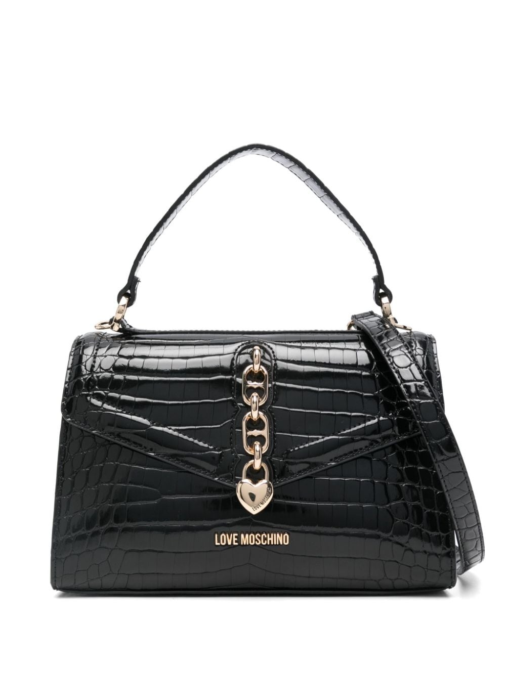 crocodile-embossed tote bag - 1