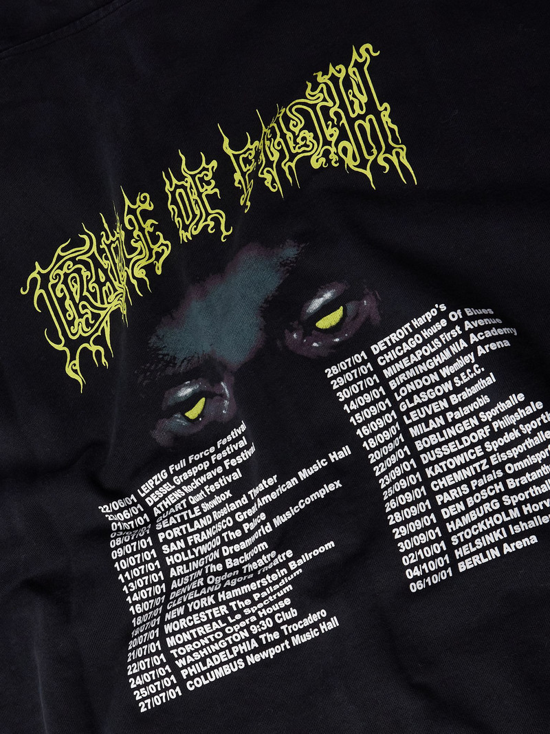 + Cradle of Filth Oversized Printed Cotton-Jersey Zip-Up Hoodie Black 5