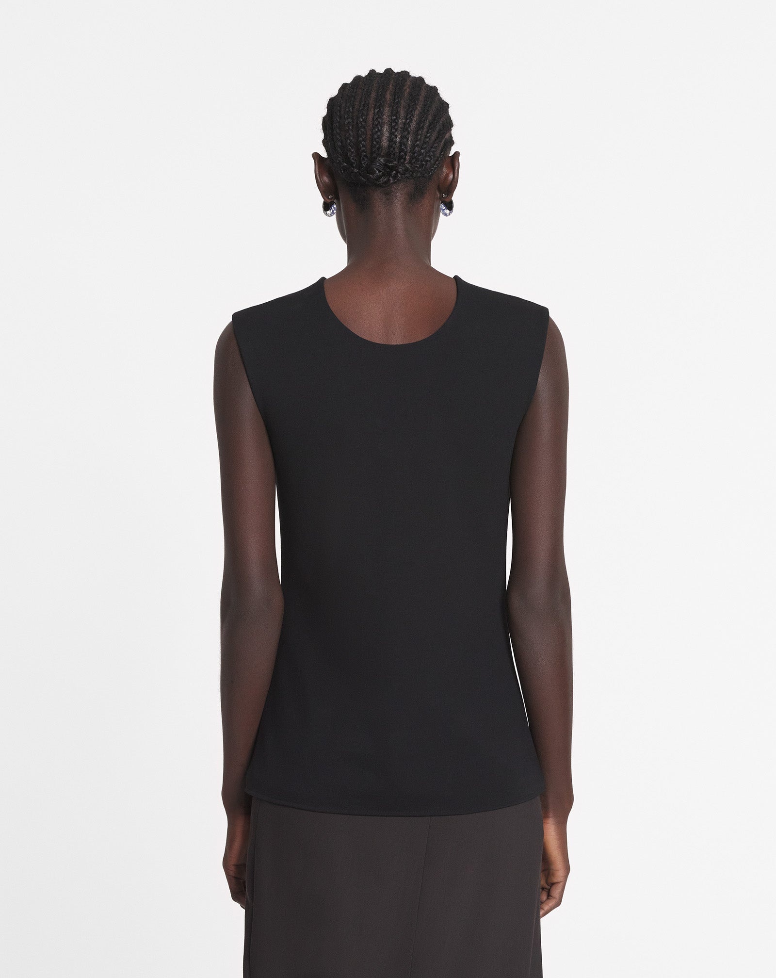 JERSEY TOP WITH A PLUNGING NECKLINE - 4