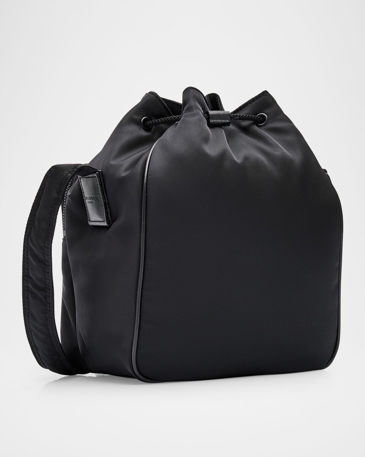 SAINT LAURENT Men's Niki Small YSL Bucket Crossbody Bag in