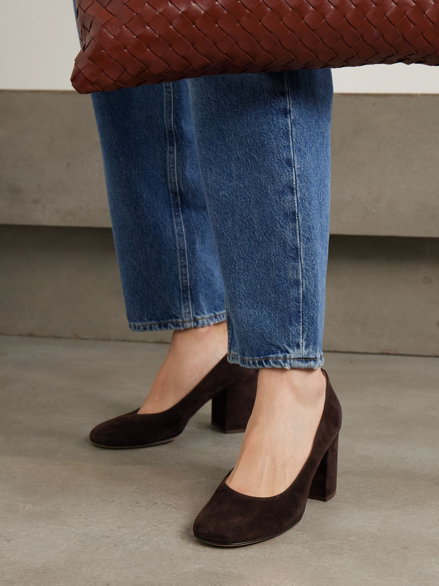 Joelle 70 suede pumps Chocolate - 2