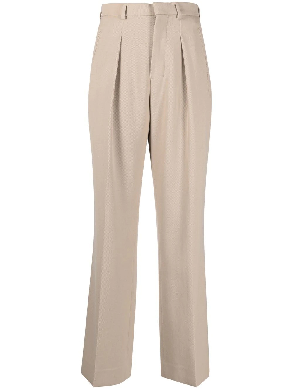 high-waisted flared wool trousers - 2