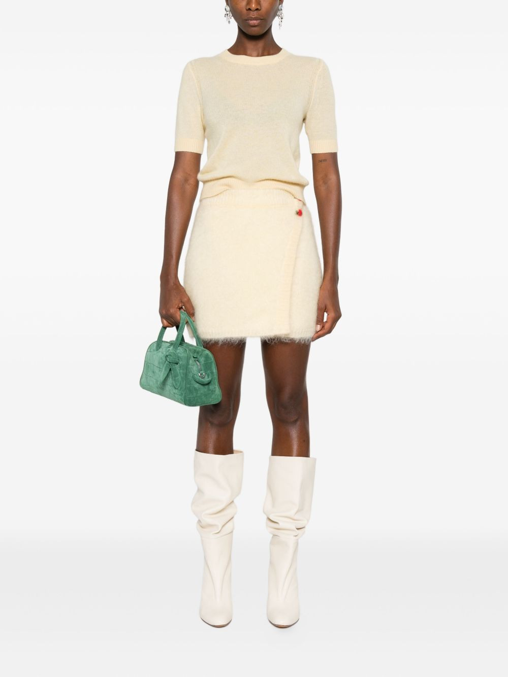 embellished wrap mini skirt - 2