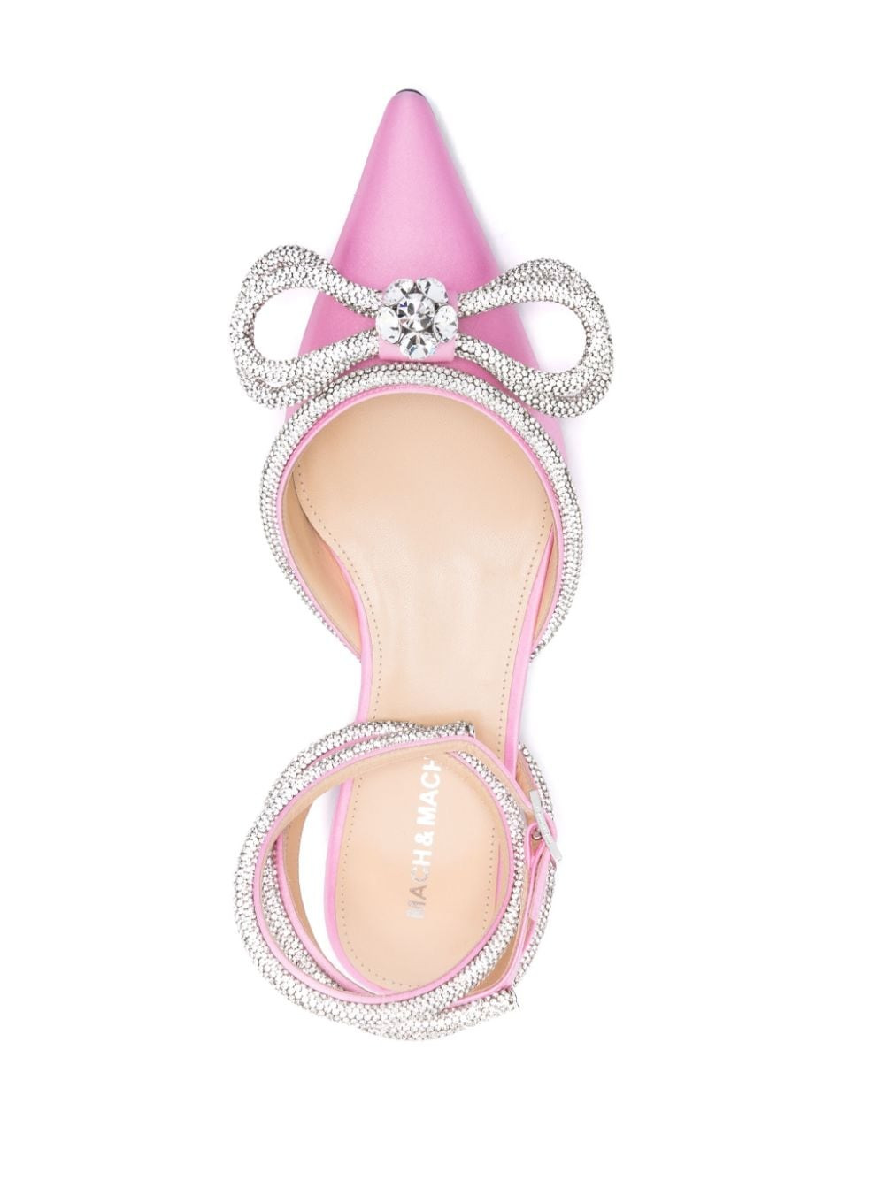 Mach & Mach Women Double Bow Satin Slingback Ballet Flats - 2