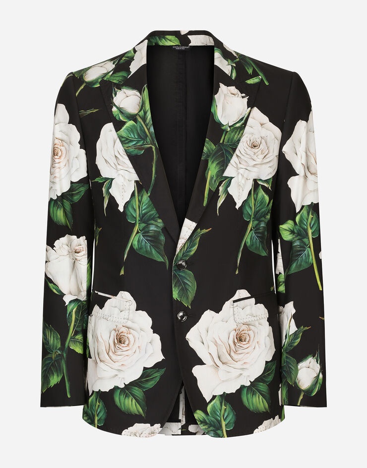 Rose-print cotton Taormina-fit suit - 3