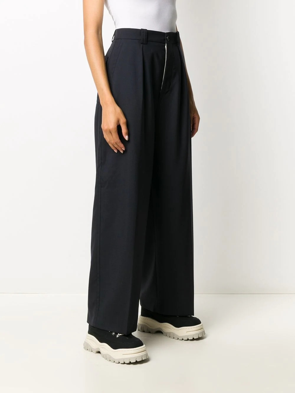 wide-leg tailored trousers - 3