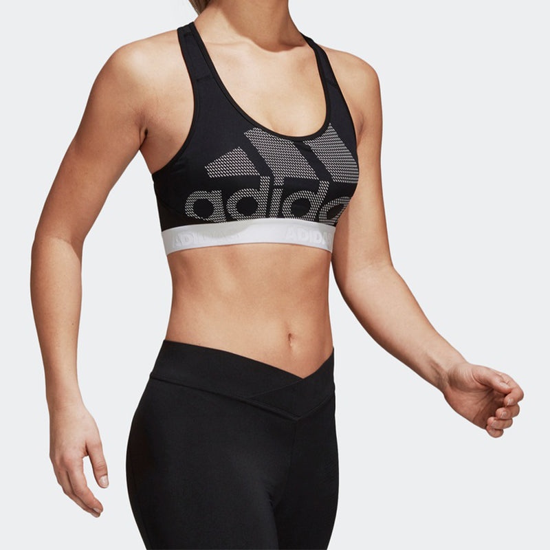 (WMNS) adidas Don't Rest Alphaskin Bra 'Black Grey White' DH4446 - 5