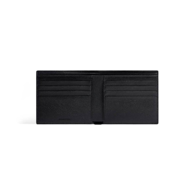 BALENCIAGA Men's Cash Square Folded Wallet Box in Black/white outlook