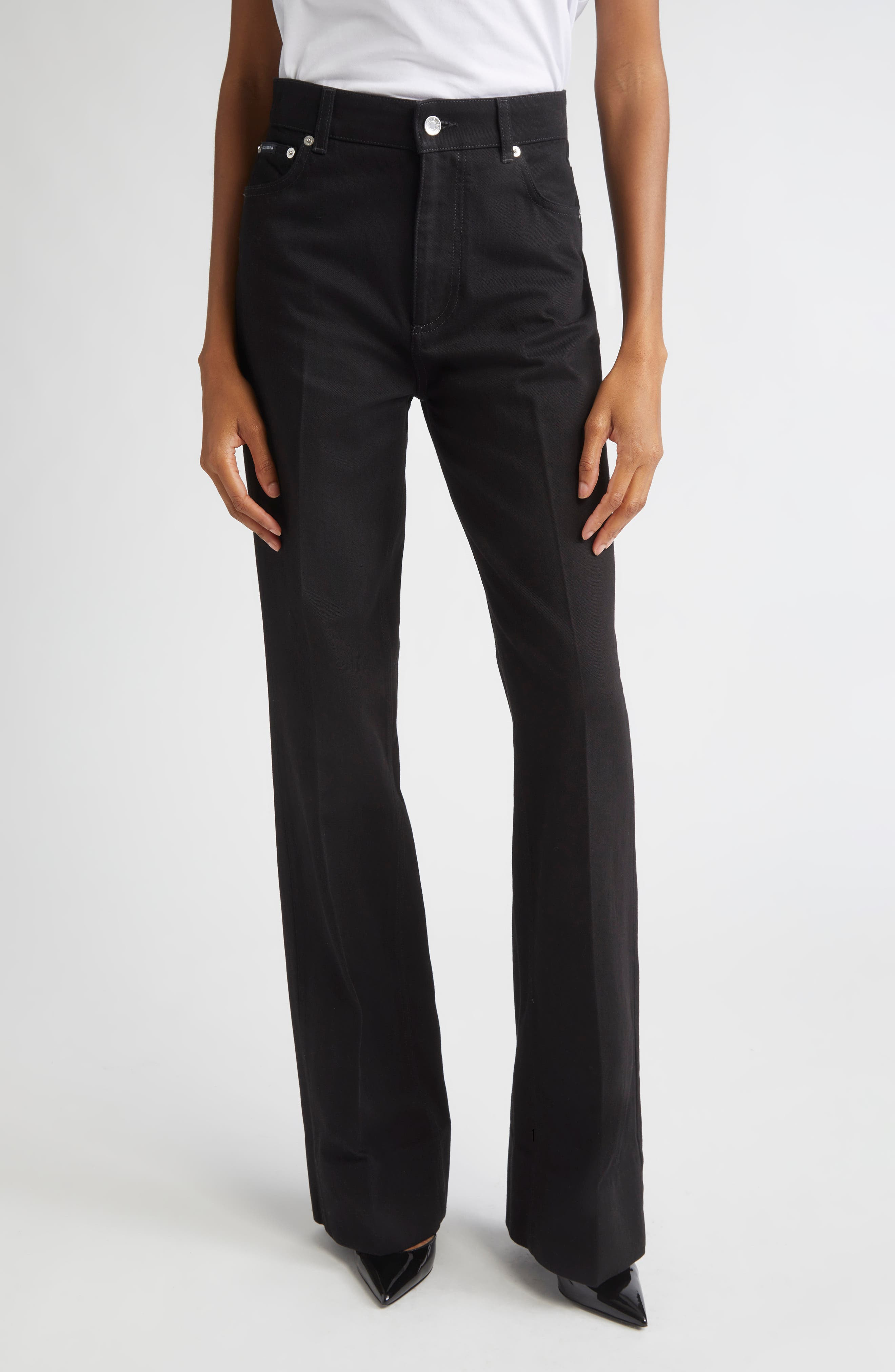 Dolce&Gabbana Denim Flare Leg Jeans in S9001 Blue at Nordstrom - 1