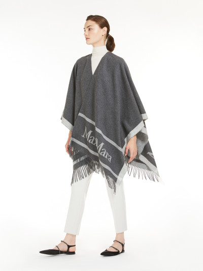 Max Mara HILDE Jacquard wool poncho outlook