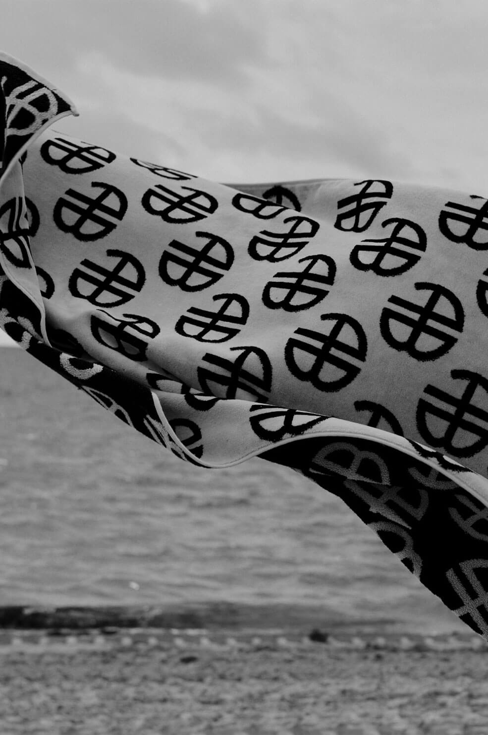 Bahia Towel - Beige Monogram Print - 5