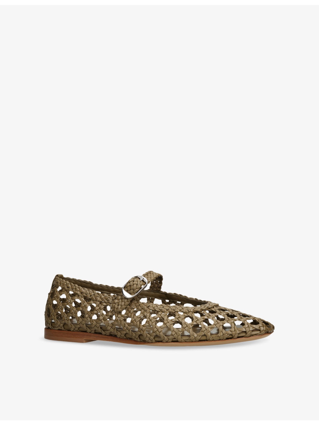 Mary Jane Woven-Leather Pumps - 3