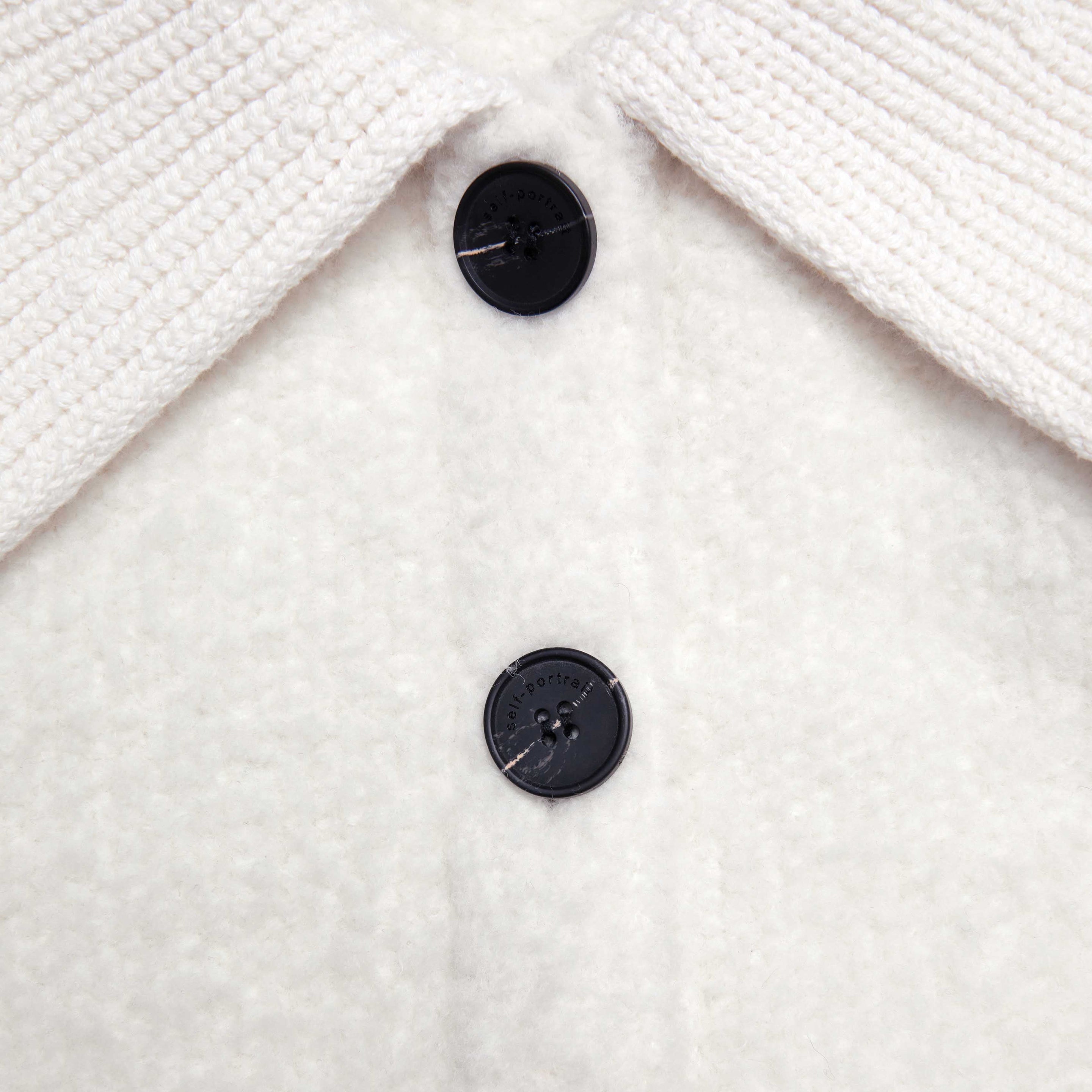 Cream Fluffy Knit Cardigan - 5