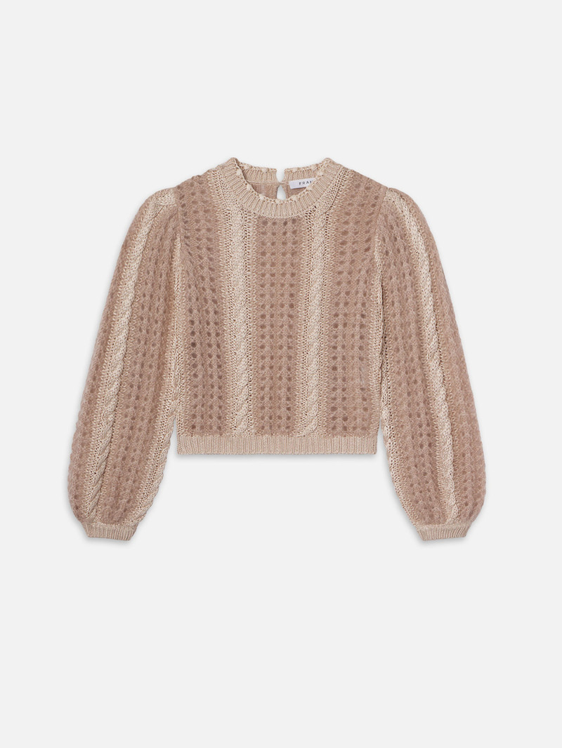 Femme Cable Mix Sweater in Blush Multi - 1