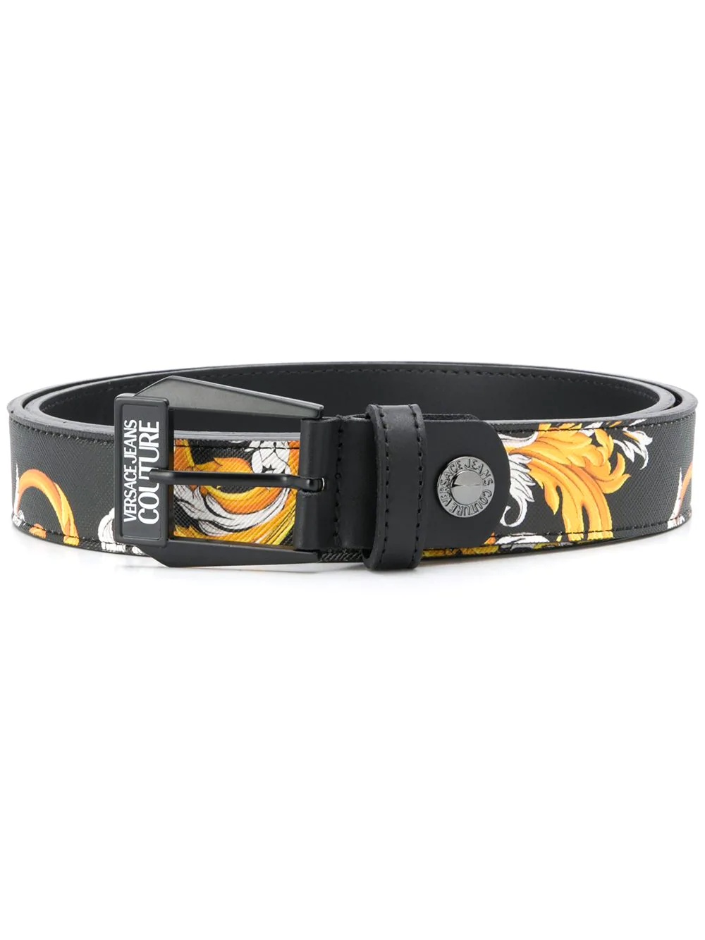 baroque-print buckled belt - 1