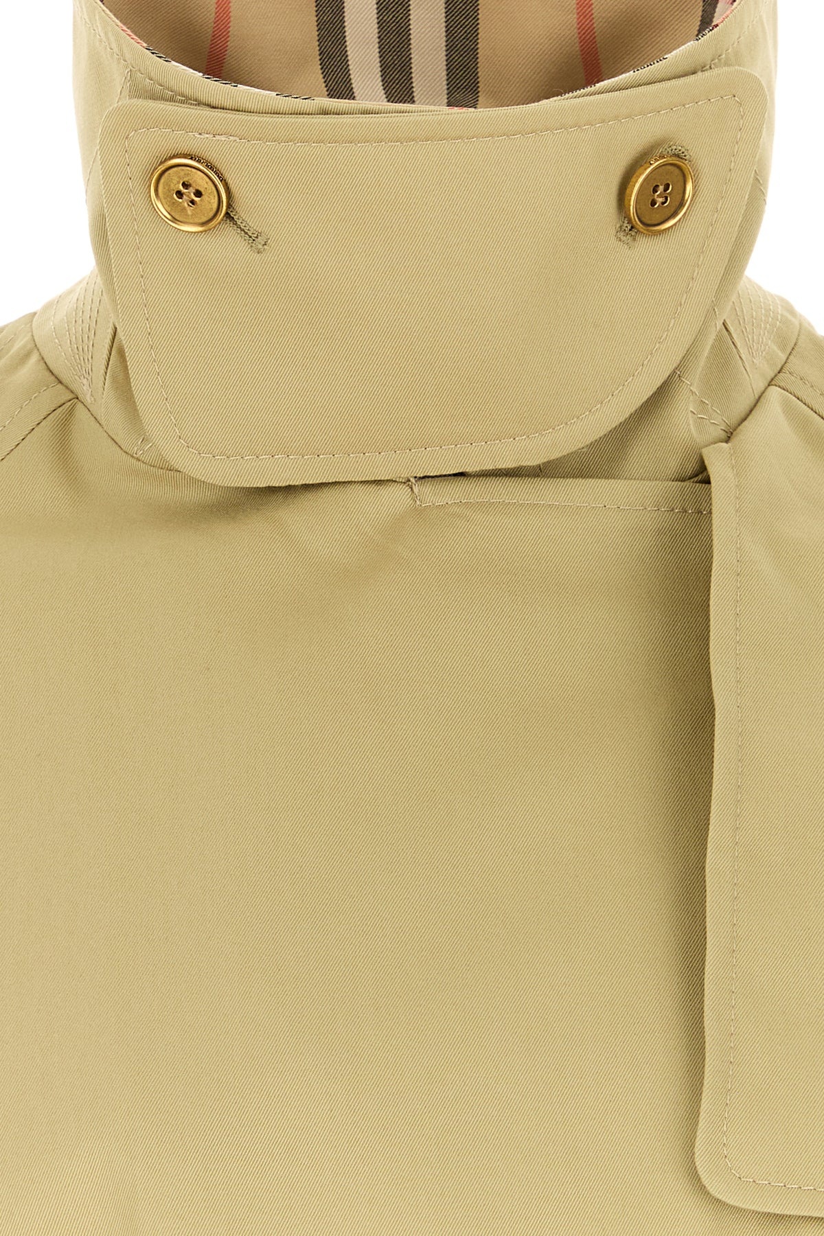 Sage green gabardine trench coat - 5