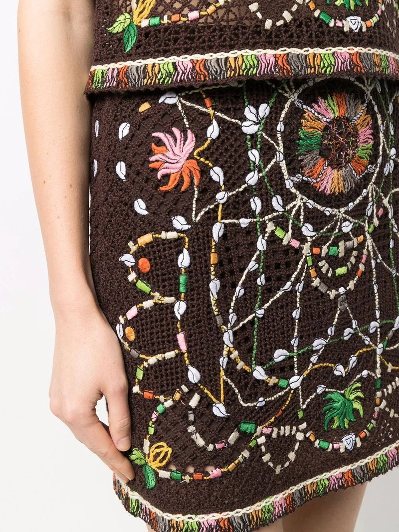 Cyprea-embroidered mini skirt 5
