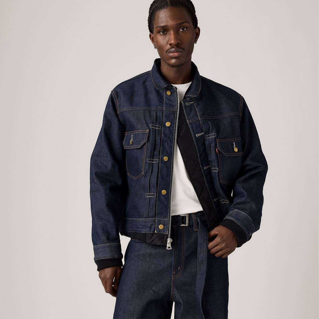 LEVI’S® X SACAI MEN’S DENIM X NYLON TWILL REVERSIBLE BLOUSON - 6
