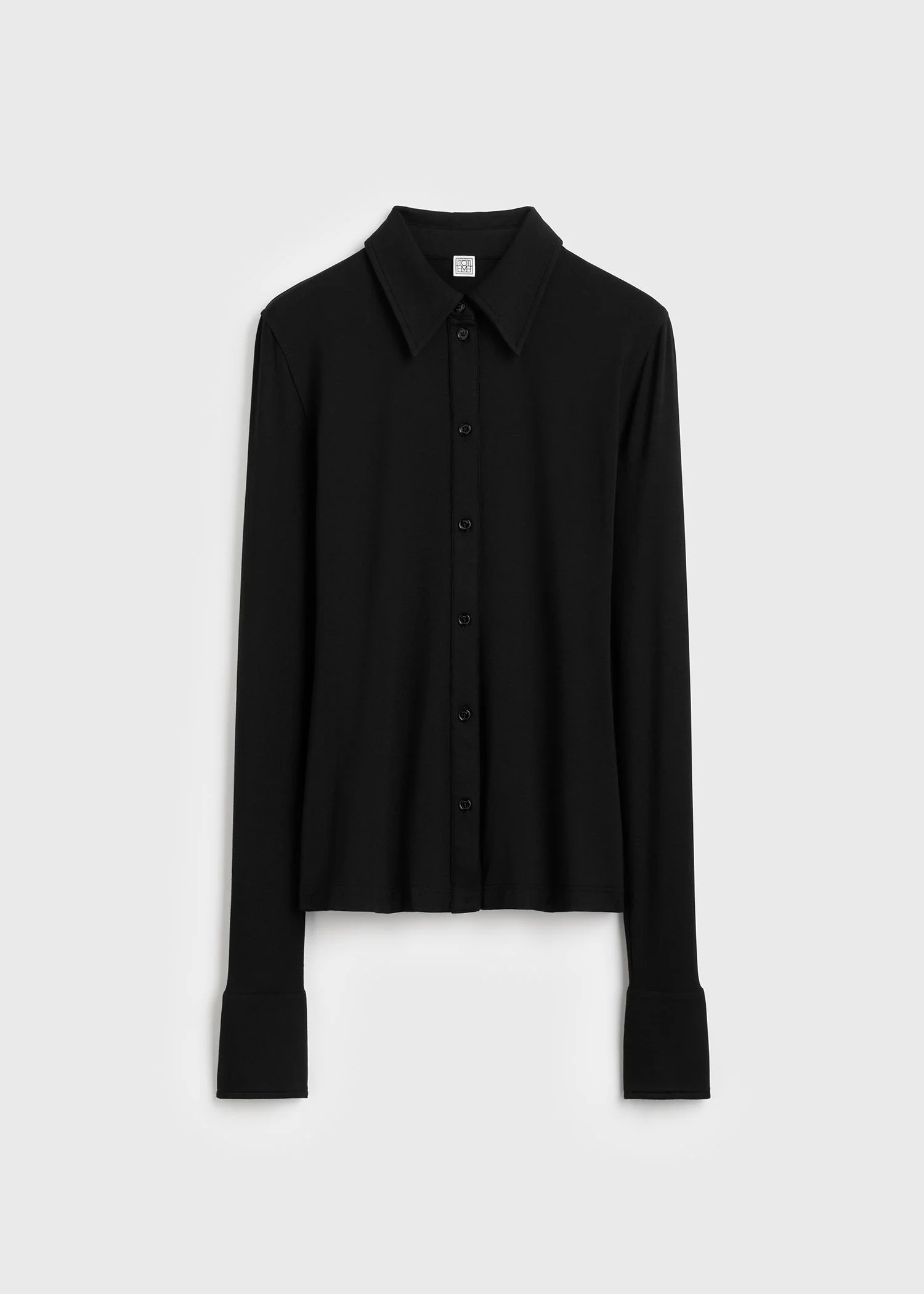 Fitted jersey shirt black - 1