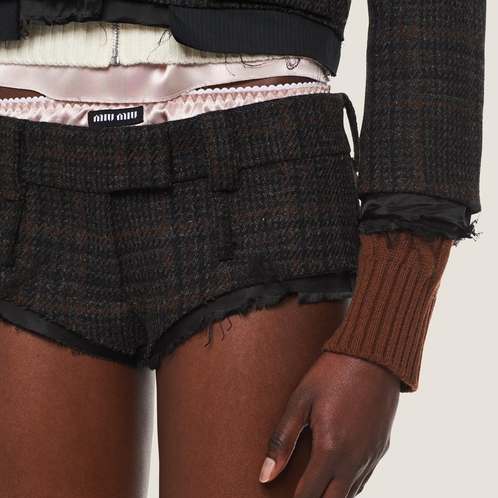 Plaid shorts with embroidered logo - 3