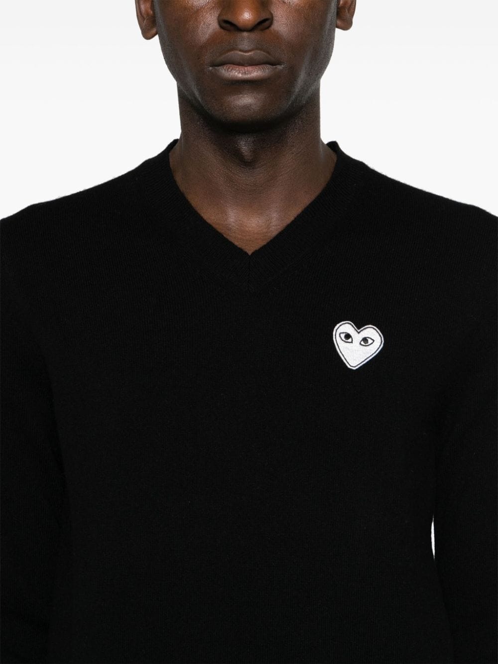 heart-patch wool jumper - 6