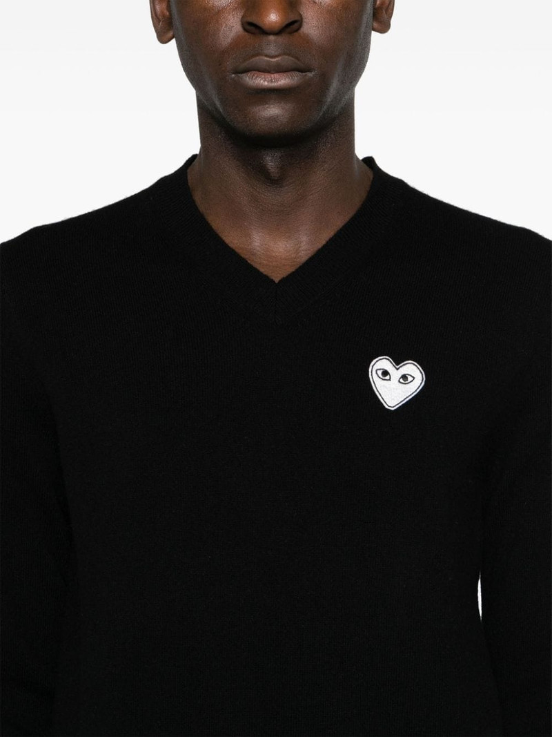 heart-patch wool jumper 6