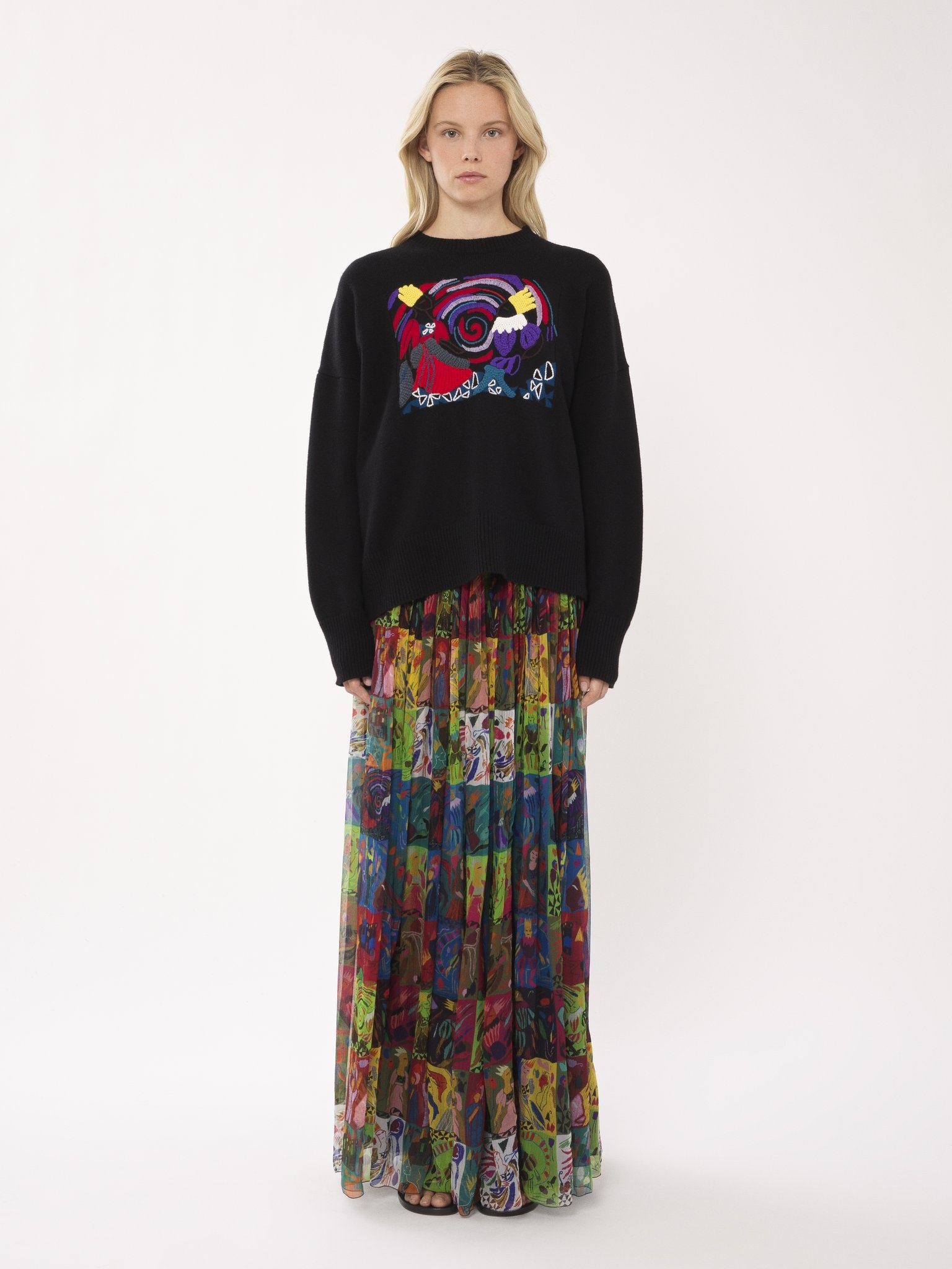 RUCHED LONG SKIRT - 7