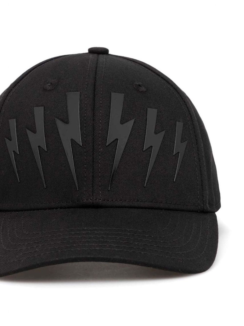 Neil Barrett Thunderbolt-appliqué cap outlook
