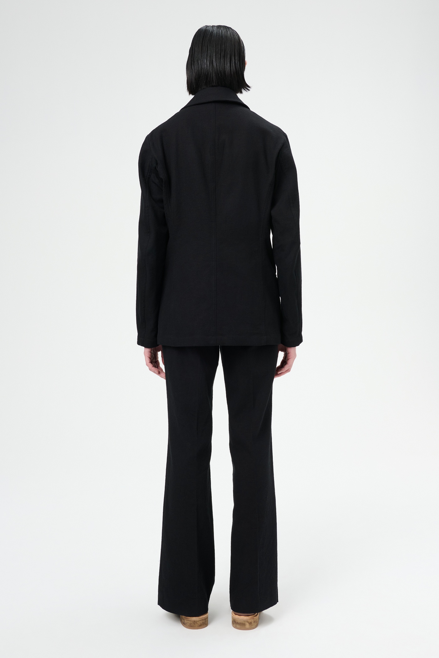 Sweep Blazer Draping Black Canvas - 7
